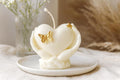 Heart Candle with Hands and Butterfly Accents - Gift Ready-H – side view