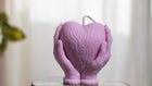 Heart Shaped Candle: Hands Holding Heart – lifestyle view