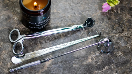 Smoke-free candle extinguishing with our durable wick dipper.