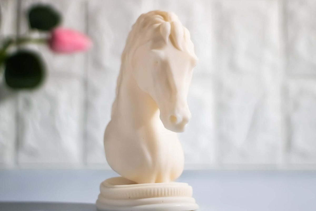 Scented Horse Head Candle - Sculptural Soy Wax Decor — packaging