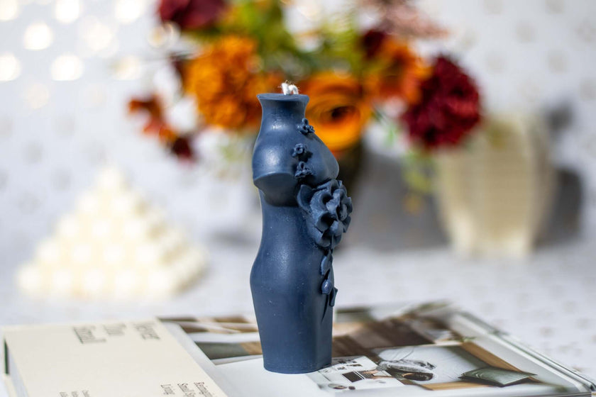 Japanese-inspired sculptural candle – toxin-free soy wax