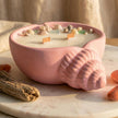 Large Conch Shell Candle – Handmade Soy Wax Coastal Decor Ca – detail view