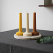Large Ribbed Pillar Candle