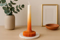 Large Ribbed Pillar Candle – lifestyle view
