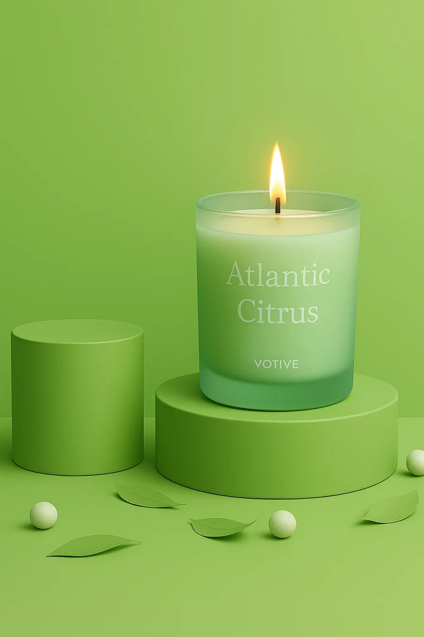  Hand-Poured Atlantic Citrus Soy Candle – Sweet Orange, Bergamot & Lavender Blend