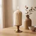 Luxury Hand Drip Pillar Candle – front view