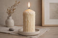 Luxury Hand Drip Pillar Candle – unlit display