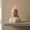Medium Veiled Lady Candle – side view