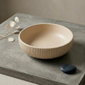 Minimalist Ribbed Bowl – detail view