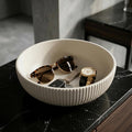 Minimalist Ribbed Bowl – unlit display