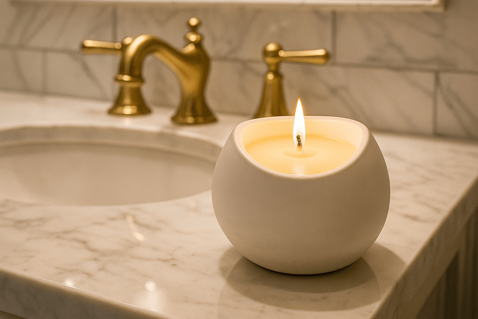 Minimalist eco resin jar candle for home decor

