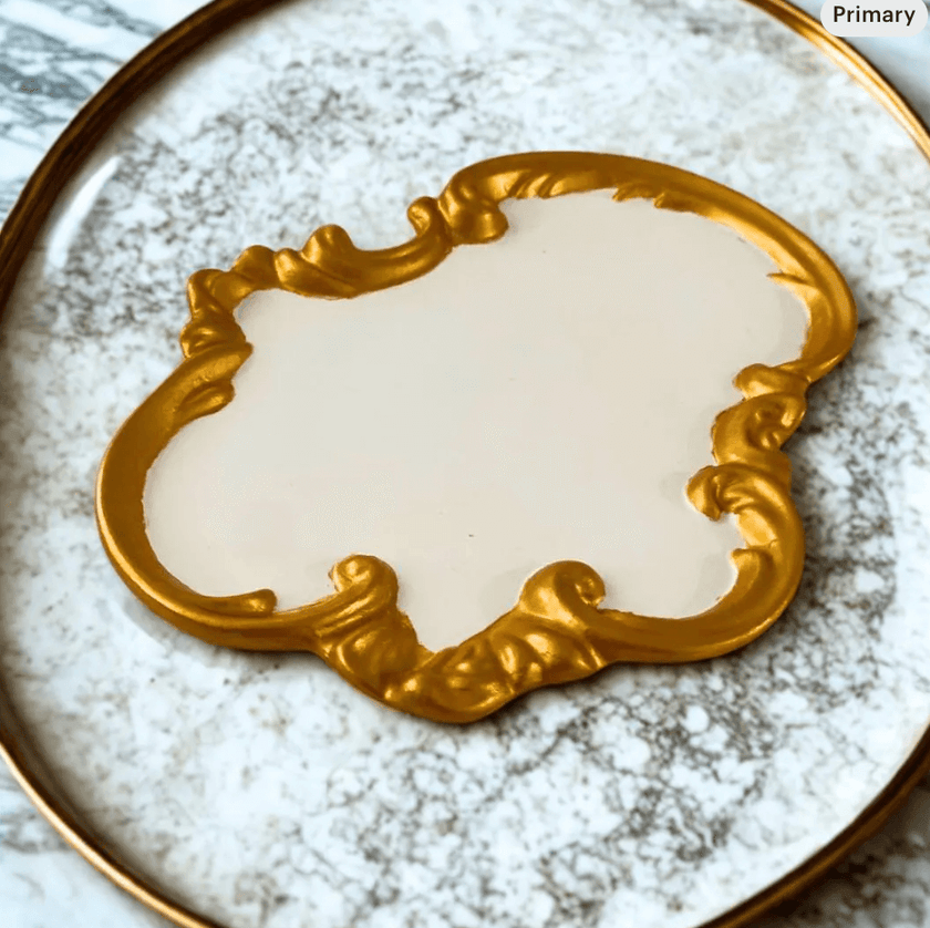 Minimalist vanity tray made from non-GMO materials, styled in a bright bathroom

