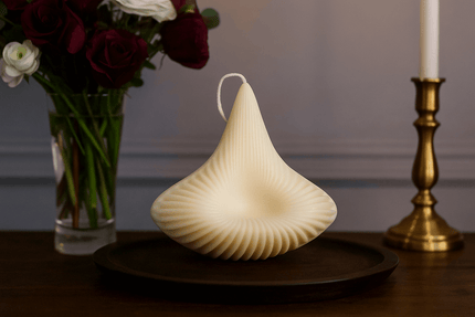  Modern ripple candle – dome form soy wax piece with non-toxic fragrance