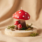 Mushroom Soy Candle Hand-Painted With Non Toxic Paint – front view