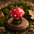 Mushroom Soy Candle Hand-Painted With Non Toxic Paint – side view
