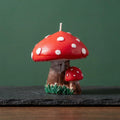 Mushroom Soy Candle Hand-Painted With Non Toxic Paint – detail view