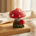 Mushroom Soy Candle Hand-Painted With Non Toxic Paint – lifestyle view