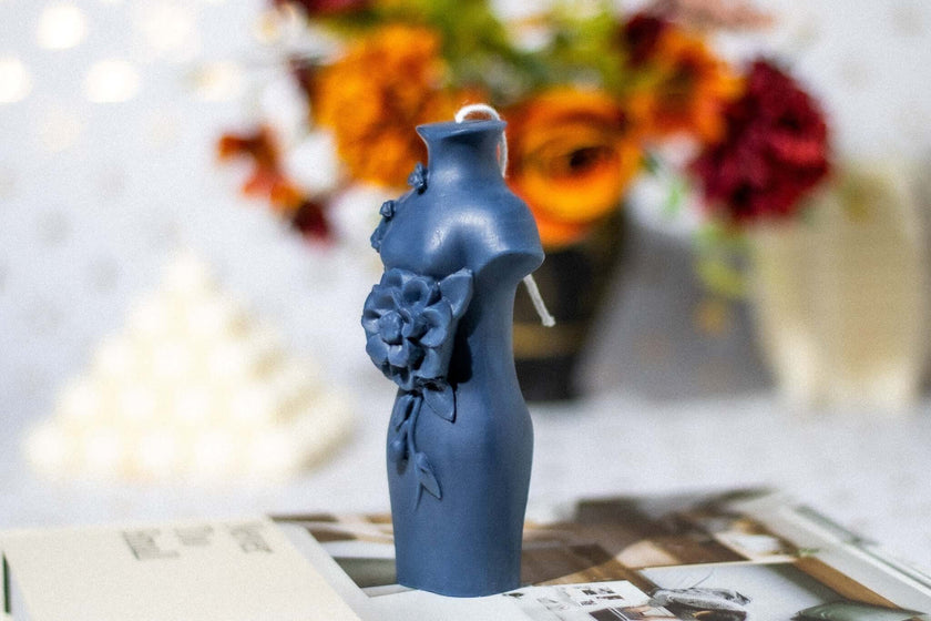 Non-toxic decorative candle in Asian style – handcrafted