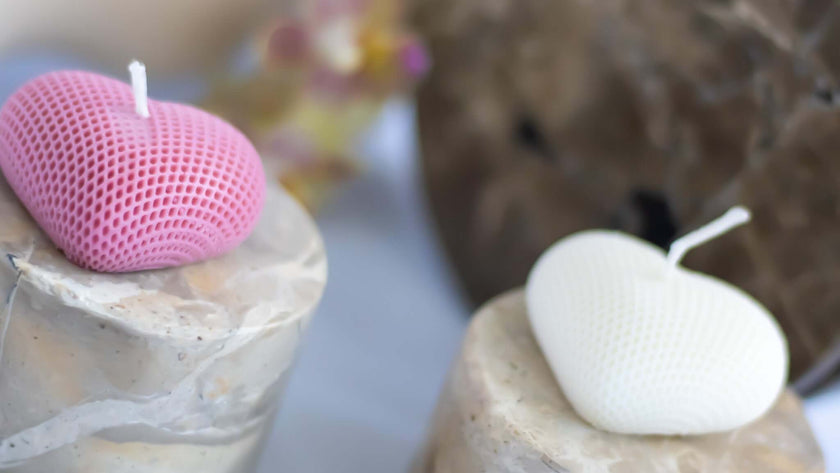 Non-toxic soy candles shaped like hearts, decorative and safe to use as wax melts