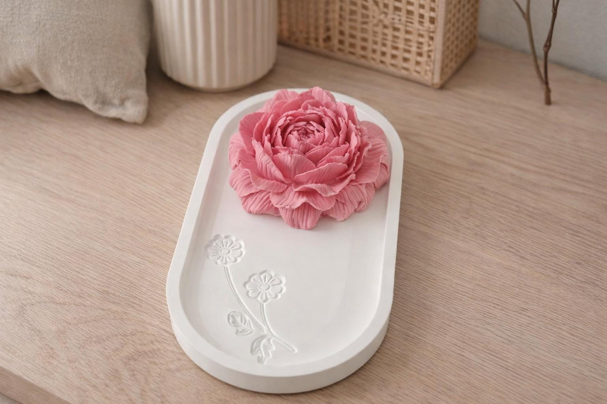 Peony Aroma Stone Diffuser Gift Set