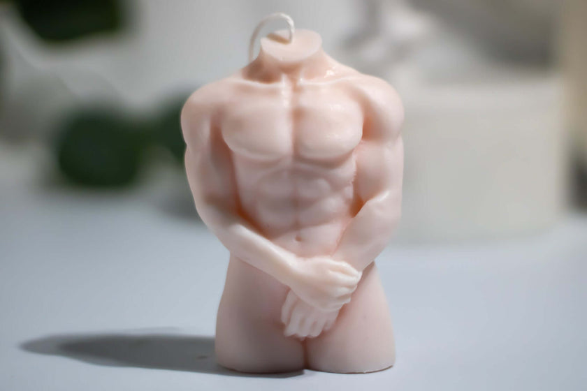  Scented anatomical candle – minimalist male body design for home styling