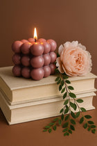 Soy Wax Bubble Bulk Candle: Cube Decor – side view
