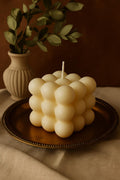Soy Wax Bubble Bulk Candle: Cube Decor – detail view