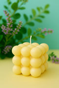 Soy Wax Bubble Bulk Candle: Cube Decor – lifestyle view