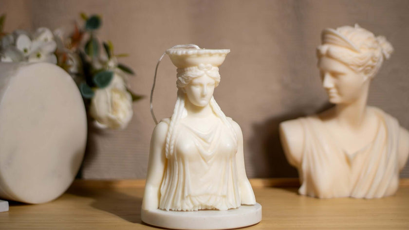 Soy wax goddess candle – elegant artisan decor for modern homes