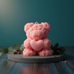 Teddy Bear Candle: Heart-Shaped Soy Wax Valentine's Gift - Gift Box Included