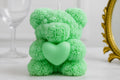 Teddy Bear Candle: Heart-Shaped Soy Wax Valentine's Gift - G – lifestyle view