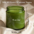 Tomato Leaf & Basil Vegan Soy Wax Wickless Candle – detail view