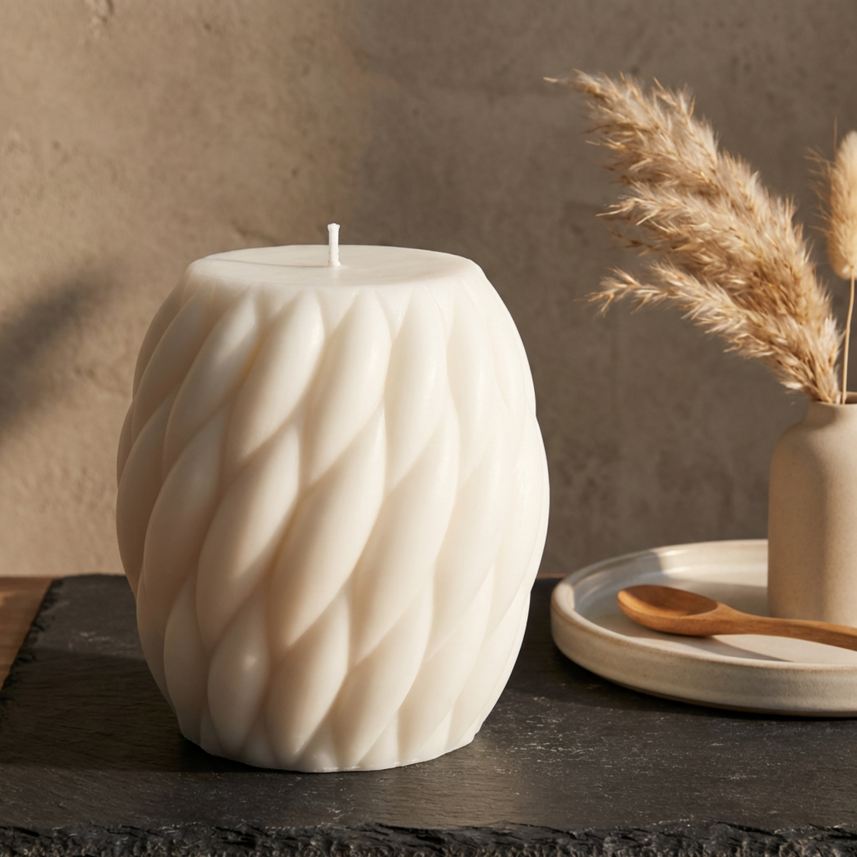 large-twisted-geometric-swirl-candle-sculptural-statement-piece-for-modern-home-decor-unique-gift-for-mom-and-design-lovers