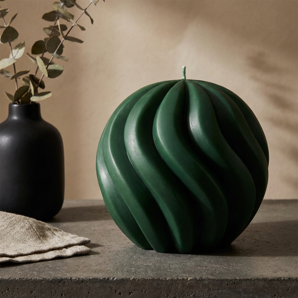 large-swirl-sphere-candle-sculptural-soy-wax-candle-modern-home-decor-aesthetic-shaped-candle-unique-gift-for-her