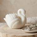 Swan Figurine Candle soy wax candle — unlit display