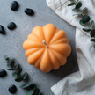 Pumpkin Candle Orange soy wax candle — detail view