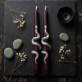 Snake Taper Candle, Sculptural Dinner Candles, Luxury Tab soy wax candle — detail view
