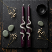 Snake Taper Candle, Sculptural Dinner Candles, Luxury Tab soy wax candle — detail view