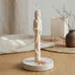Grim Reaper Sculptural Soy Wax Taper Candle — Gothic Halloween Decor, Spooky Home & Altar Candle