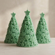 Christmas Tree Soy Wax Candle — Sculptural Starry Festive Decor, Holiday Centerpiece