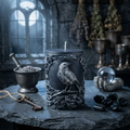 Raven Pillar Candle, Gothic Soy Wax Candle, Crow Candle Decor, Dark Academia Handmade Sculptural Gift