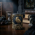 Raven Pillar Candle, Gothic Soy Wax Candle, Crow Candle Decor, Dark Academia Handmade Sculptural Gift