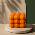 Orange  pumpkin cube candles for Halloween decor