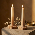 Set of 2 Ombre Large Pillar Candle soy wax candle — detail view