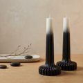 Set of 2 Ombre Large Pillar Candle soy wax candle — close-up detail