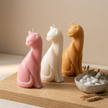 artisan cat candle, cat lover gift, animal candle, sculptural candle, cute feline candle, kitten decor gift, handmade candle gift for her