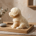 Handmade Dog Candle – Sculptural Decorative Soy Candle, G soy wax candle — detail view