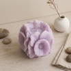 Floral Soy Wax Candle – Handmade Flower Blush Candle