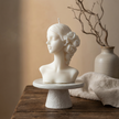 Lady Flowers Soy Wax Votive Candle - Handmade Floral Scul — lit candle