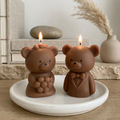 Bear Shaped Soy Wax Candle Favors — Baby Shower & Wedding Gifts, Handmade by Votive Candle Co